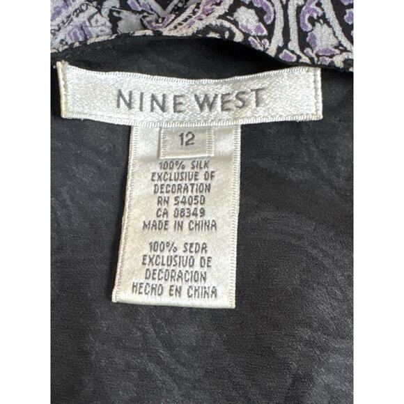 Vintage Y2K Purple Silk Paisley Sequined Tank Top Womens Large Fairy Fairycore - Picture 5 of 6